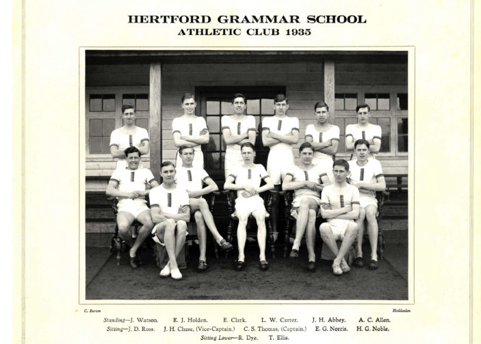 Hertford Grammar School Athletics Club 1935 | Richard Hale Archive