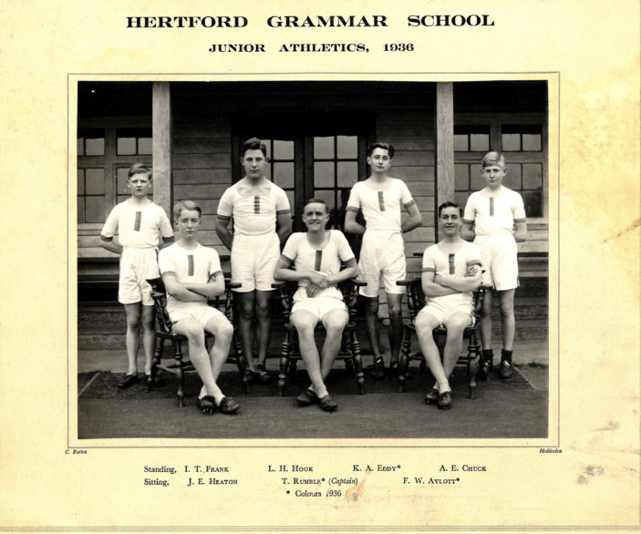 Hertford Grammar School Junior Athletics, 1936 | Richard Hale School Archive