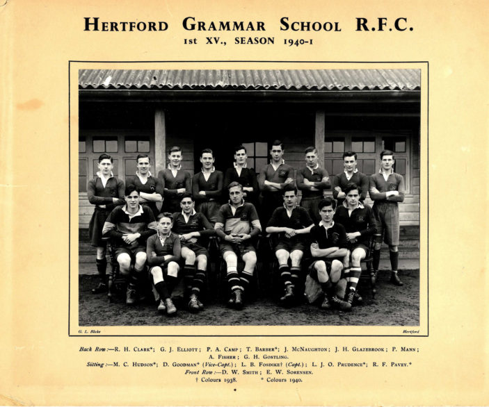 Hertford Grammar School R.F.C. First XV., Season 1940-41 | Richard Hale School Archive