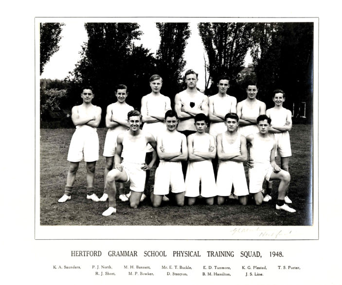 Hertford Grammar School Physical Training Squad 1948 | Richard Hale School Archive