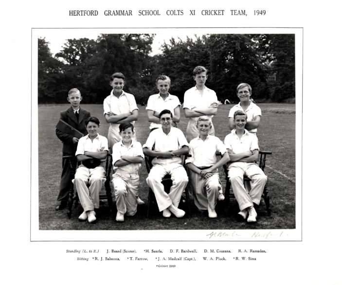 Hertford Grammar School Colts XI Cricket Team, 1949 | Richard Hale School Archive