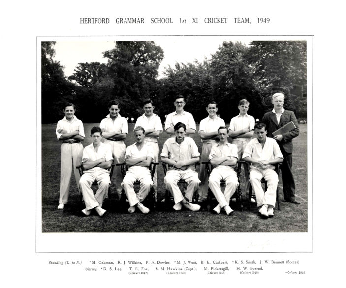 Hertford Grammar School 1st XI Cricket Team, 1949 | Richard Hale School Archive