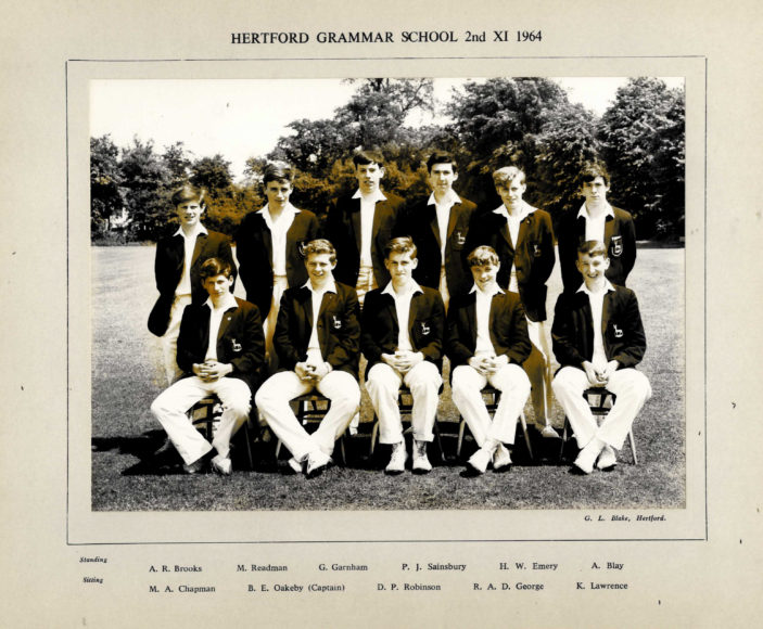 Hertford Grammar School 2nd XI Cricket Team 1964 | Richard Hale School Archive