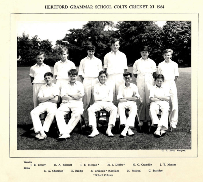 Hertford Grammar School Colts Cricket Team 1964 | Richard Hale School Archive
