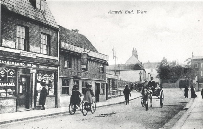 Amwell End with the Level Crossing in the background | Hertfordshire Archives and Local Studies