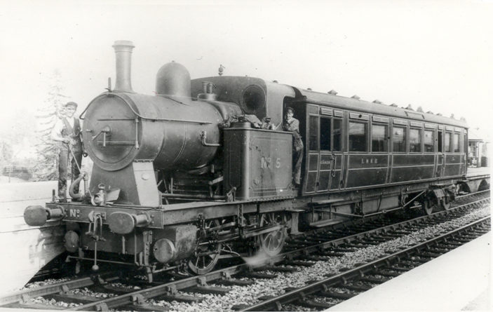 Black and white photograph of a steam train | Hertfordshire Archives & Local Studies